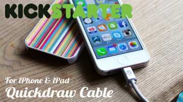 Kickstarter Campaign for iPhone and iPad Quickdraw Lightning Cable by Woodford Design Reached Initial goal in just 5 days